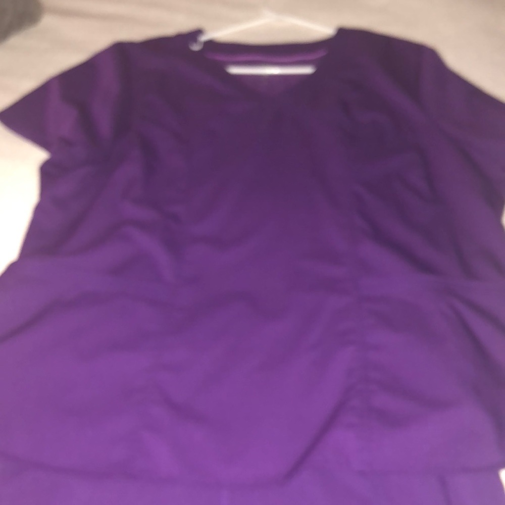 Healing Hands Eggplant color scrubs